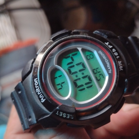 2/$20😃 Armitron All Sport 40/8089 Black/Red Digital Alarm Chrono Men's Watch - Picture 1 of 2